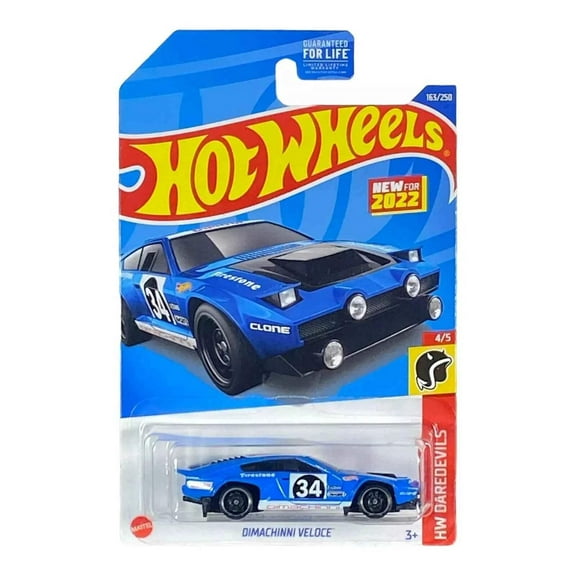 Hot Wheels HW Daredevils 4/5 (2022) Blue Dimachinni Veloce Toy Car 163/250