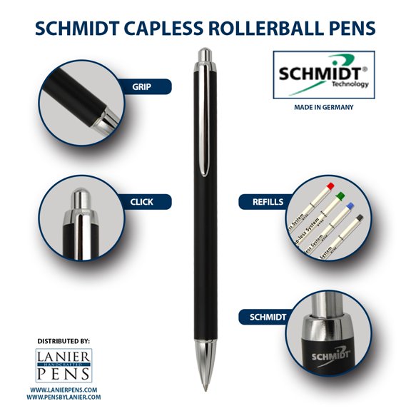 Schmidt Capless Rollerball Pen, Anodized Black (SC82189)