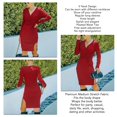 thumbnail image 5 of Robe pour Femmes, Robe à Manches Longues V Robe Moulante à Manches Longues Robe Extensible Robuste et Résistante, 5 of 5
