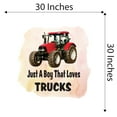 thumbnail image 4 of Watercolor Decal Just A Boy That Loves Trucks Bedroom Wall Decal for Children Removable Red Truck Vehicle Art Design Cute Themed Room Decal - Size: 30 In x 30 In, 4 of 5
