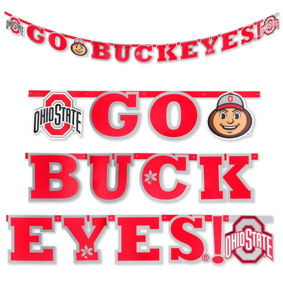 Ohio State-Go Buckeyes Banner! 8 ft. long banner, featuring Brutus, is great for Tailgating, Dorm Rooms, Birthday Parties, Graduation. Show your Ohio State spirit. by Havercamp