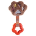 thumbnail image 2 of Plush Dog Chew Toy Paw Shaped Squeaky Puppy Play Toy Stuffed Plush Teething Toy With Rubber Ring Interactive Pet Play Toy For Small Medium Dogs, 2 of 8