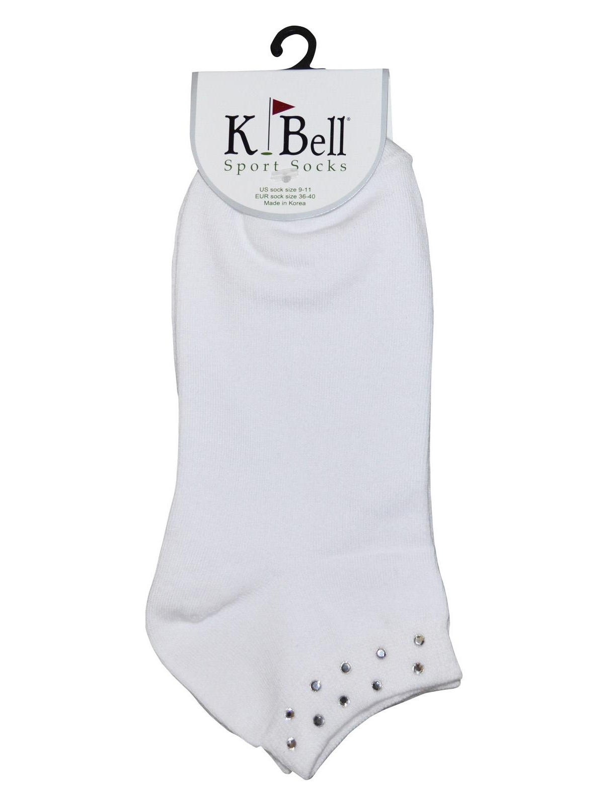 K. Bell Socks K. Bell Womens Rhinestone Cuff Footie Socks, 16568, 9