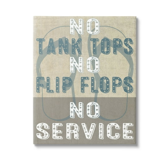Stupell Industries Summer No Service Sign Typography Painting Gallery Wrapped Canvas Art Print Wall Art, 16 x 20