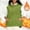 Green, variant on Women's Fleece Jacket, Sleeveless Hooded Vest with Pockets and Side Buttons, Loose Fit Casual Outerwear for Daily Wear and Layering