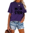 thumbnail image 2 of XCHQRTI Momster T Shirts for Women Spiderweb Tshirt Graphic Halloween Tees Funny Shirts Women, 2 of 8