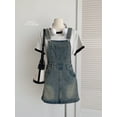 thumbnail image 2 of Denim Suspender Skirt for Women 2024 Summer New Korean Style Tight Waist Retro Washed Short Skirt Chic Hip Skirt, 2 of 5