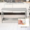 thumbnail image 6 of 60''x24'' Stainless Steel Folding Preparation Table with Adjustable Undershelf, NSF Commercial Heavy-Duty Workbench, for Kitchen, Hotel, Home, Outdoor Cooking Table, 6 of 8