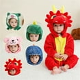 thumbnail image 2 of Unisex Baby Infant Dinosaur Hooded Animal Rompers One Piece Snowsuit, 2 of 6
