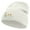 White, variant on Forest Flowers Embroidered 8 inch Acrylic Short beanie - White OSFM