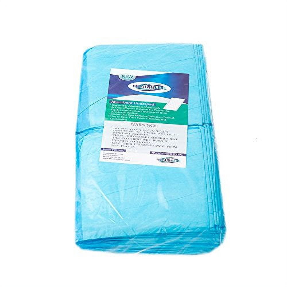 Healthline    CHUX Disposable Underpads, 23 x 36 Chuck pads, Disposable bed pads for Adults Children Pets, Large Size, Blue, 23x36 Inch, Count 150/Pack