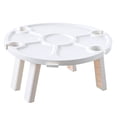 thumbnail image 1 of Bewildely de comedor plegable, barbacoa, playa, camping, plástico, vino, escritorio para bebidas con portavasos, Mini muebles, suministros para el Mostrada blanco Bewildely HA011716-01, 1 of 1