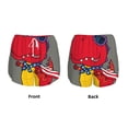 thumbnail image 5 of Lsque Dinosaur Super Hero Cartoon Printed Women's Running Shorts with Liner Pockets,Elastic Quick Dry Workout Athletic Gym Yoga Shorts,Womens High Waist Shorts-Large, 5 of 9