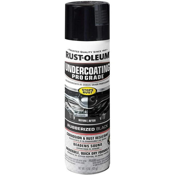 Spray de subrevestimiento Rust-Oleum 248656, color negro engomado, 425 ml