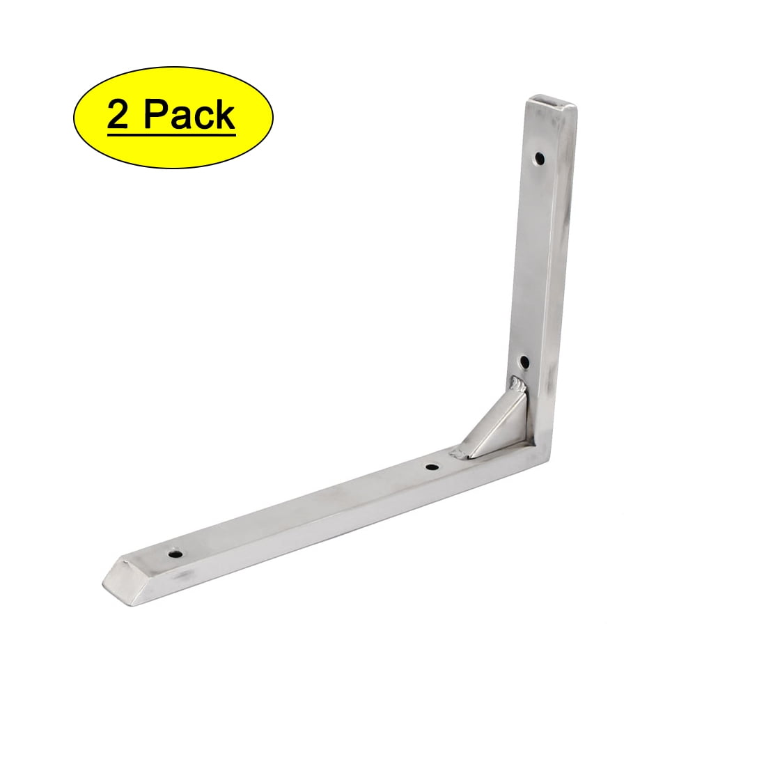 Uxcell 8" Length Stainless Steel Right Angle Shelf Brackets Support 2 Pcs