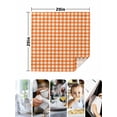thumbnail image 4 of Orange Cloth Napkins Set of 4 Reusable Dinner Napkins, Country French Rustic Buffalo Plaid Modern Art Cocktail Napkin Washable Table Napkins for Wedding/Holiday Party/Baby Shower 20"x20", 4 of 7