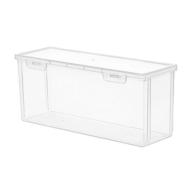 Billuyoard Caja de pan de plástico Bagel Papelera de almacenamiento transparente para encimera de cocina Almacenamiento y organización del hogar Tipo 2 30x10.5x13cm