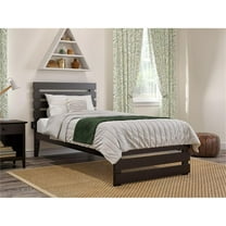 AFI Oxford Wood Twin Extra Long Bed with Footboard in Espresso