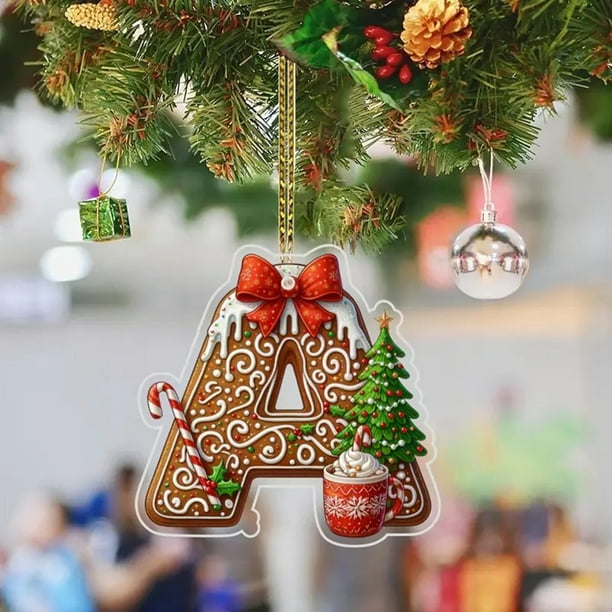 26 Letters Christmas Tree Decoration Pendant Christmas Tree Ornaments Personalized DIY Christmas Ornaments Christmas Decoration Xmas Tree Hanging Decor Feature