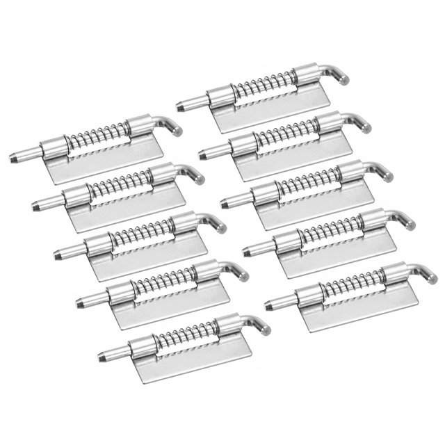 Unique Bargains Spring Loaded Latch Pin, 10 Pack 2.83' - 304 Stainless Steel Spring Latch, Left-Handed without Hole (Silver)