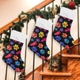 thumbnail image 7 of Coolnut Colorful Animal Dog Paw Christmas Stockings Rainbow Christmas Presonalized Large Stocking Sock, Set of 1 Xmas Party Winter Decor Candy Bag Family Holiday Gift, 17.7 Inch, 7 of 7