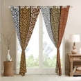thumbnail image 4 of Erosebridal Leopard Print Curtains & Drapes 2 Panels 52"Wx63"L,Cheetah Print Curtains Western Animals Skin Blackout Curtains,Animal Hide Patchwork Big Cat Spot Western Room Decor, 4 of 6