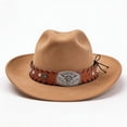 thumbnail image 6 of Hsqqdc Leather Hat Band with Bull Head Buckle Replacement Cowboy Fedora Panama Accessory, 6 of 7