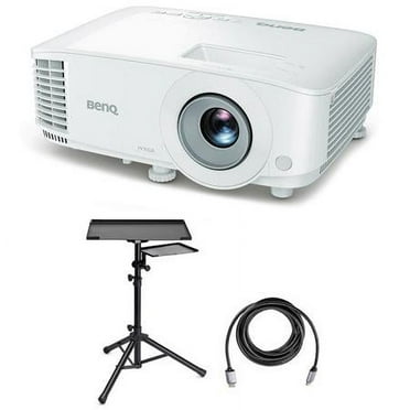 MW560 WXGA DLP Eco-Friendly Business Projector, 4000 Lumens Bundle with Laptop Stand and Accessory Tray, HDMI 2.0 Cable
