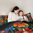 thumbnail image 5 of Castle Fairy Boys Girls Vintage Flower Twin Comforter Sets,Floral Bedding Set, 5 of 8