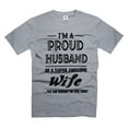 thumbnail image 5 of Proud Husband Of A Super Awesome Wife Shirt Husband Gifts Funny Husband Tee Gift From Wife (Large Military Green), 5 of 6