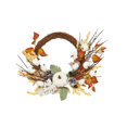 thumbnail image 2 of Corona de 60 cm para puerta de entrada con diseño de otoñal, para decoración de ventanas de bodas, ligera, 2 of 9
