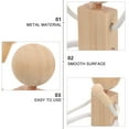 thumbnail image 3 of 4 Pcs Unfinished Peg Dolls Toy for Kids DIY Toys Educational Child, 3 of 8