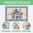 thumbnail image 3 of 6Pcs Classical Chinese Vase Table Cloths 17.7x11.8 Inch Rectangle Floral Patten Table Placemats for Dining Table Decor Seasonal Spring Summer Polyester Washable Table Mats for Party Kitchen DIY, 3 of 8