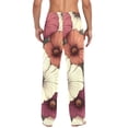 thumbnail image 4 of Vintage Style Beautiful Flowers Mens Cotton Pajama Pant Sleep and Lounge Bottons with Pockets, 4 of 7