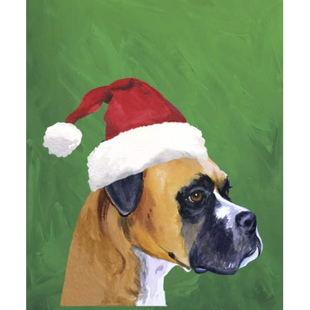 Boxer Fawn Cropped - Barbara Van Vliet Christmas Garden Flag
