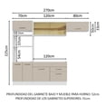 thumbnail image 3 of Cocina Integral Completa Modular Madesa Agata 270cm BC 04, 3 of 10