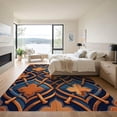 thumbnail image 3 of ODIKA 4'x6' Machine Washable Non-Slip Area Rug, Geometric Burnt Orange High Traffic Rug, Orange, 1107522, 3 of 7