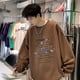 thumbnail image 2 of Sudadera con cuello redondo y estampado floral de letras góticas para hombre, ropa de moda de hip hop, sudadera con capucha estilo urbano Y2K, novedad de 2024, 2 of 5