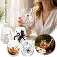 thumbnail image 3 of 3D Halloween Artisan Glassware Collection, Halloween Glass Cups, Halloween Handleless Glass, Gothic Party Decor & Fall Gift, 3 of 5
