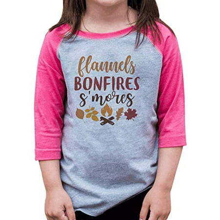

7 ate 9 Apparel Girl s Fall S Mores Raglan Pink