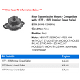 thumbnail image 2 of Rear Transmission Mount - Compatible with 1977 - 1978 Pontiac Grand Safari, 2 of 2