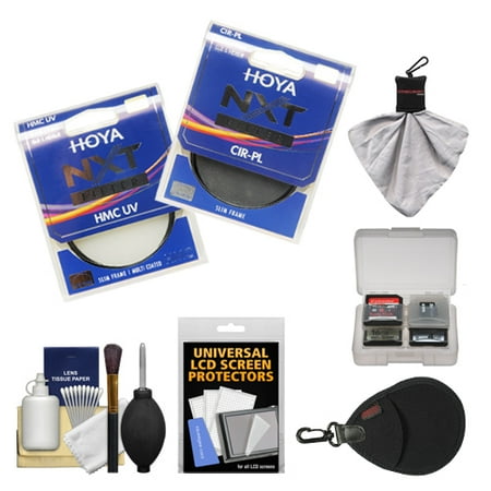Hoya 58mm NXT (HMC UV + Circular Polarizer) Multi-Coated Glass Filters with Accessory Kit