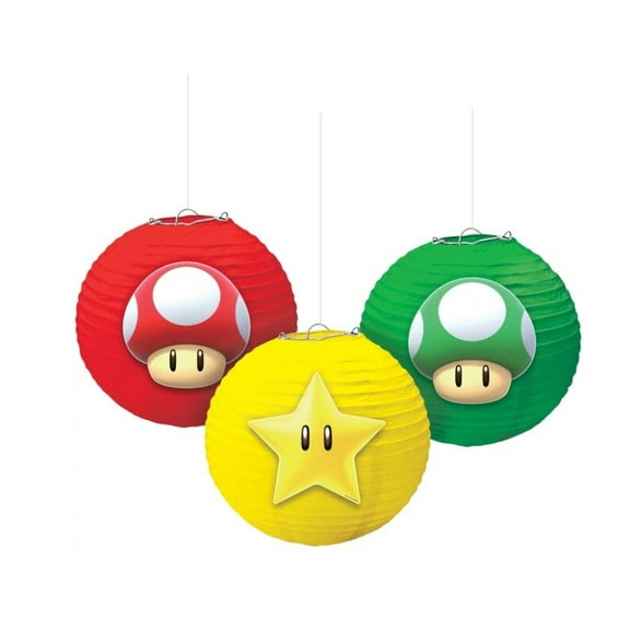 Amscan Multicolor Lanterns - 9.5" Pack of 3 - Vibrant Party Decor