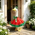 thumbnail image 6 of Sruoe Christmas Porch Goose Outfits, 23 Inch Porch Goose Clothes, Goose Clothes Dress, Duck Sculpture Clothes for Lawn Statue Cement Statue Yard Patio Party Decoration, 6 of 6