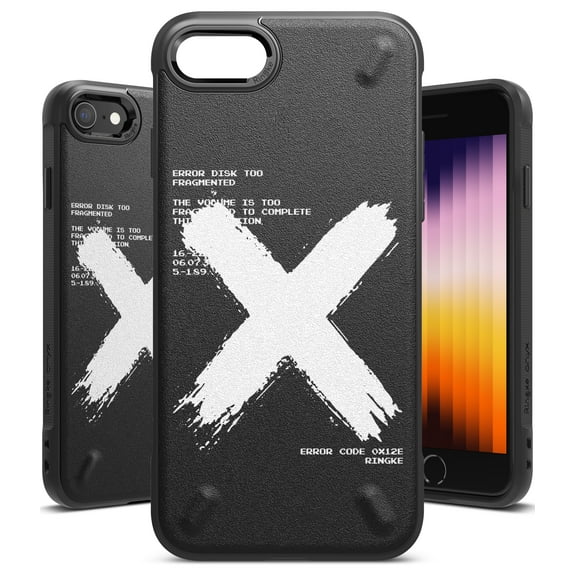 Ringke Onyx Design Case Compatible with iPhone SE 2022, Tough Rugged Heavy Duty Design Cover - X