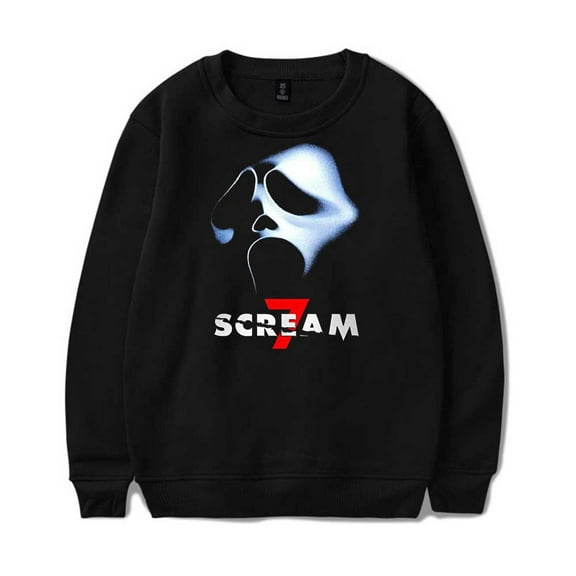 Scream 7 Movie Ghostface Merch Crewneck Sweatshirts Cosplay Women Men Fashion Long Sleeve Stylish Design Top