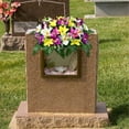 thumbnail image 4 of Aoyunhp 1Pc Cemetery Flower Saddle,Artificial Cemetery Saddle,Grave Flowers for Cemetery,Outdoor Tombstone Memorial Decorations,Memorial Arrangement Decor for Cemetery Top Ornament, 4 of 5