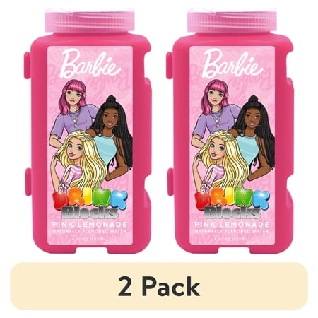 (2 pack) Drink Blocks Pink Lemonade Naturally Flavored Water, 8 oz Bottle