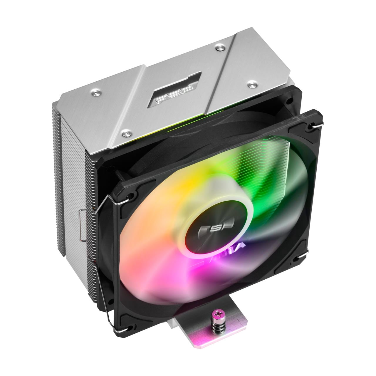 FSP NP5 ARGB CPU Cooler – Advanced Anti-Gravity Heat Pipes, Premium 120mm Fan, ARGB Lighting, Full RAM Clearance, Quiet Operation, and Latest CPU Compatibility (NP5-ARGB-120mm)
