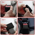 thumbnail image 4 of Car Seat Belt Buckle Holder, Flexible Silicone Buckle, Buckle Booster Raises Seat Belt for Easy Access, Pack of 2, Black, 4 of 5